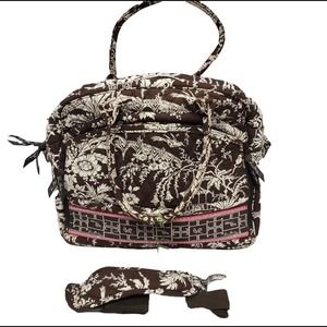 Vera Bradley Metropolitan Imperial Toile computer crossbody travel tote NWT